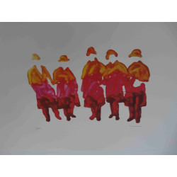 Mario Schifano Off set lithograph cm 50x70 certified
