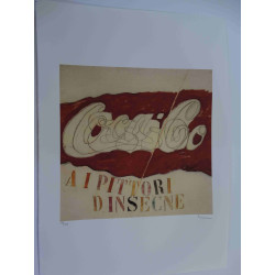 Mario Schifano Off set lithograph cm 50x70 certified