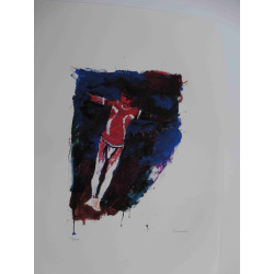 Mario Schifano Off set lithograph cm 50x70 certified