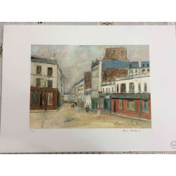 Maurice Utrillo Lithografie off set 50x70 cm gecertificeerd