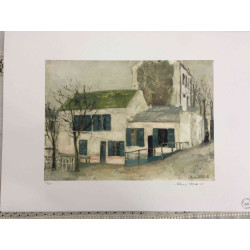 Maurice Utrillo Lithografie off set 50x70 cm gecertificeerd