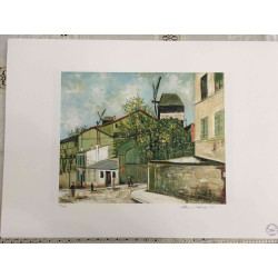 Maurice Utrillo Lithografie off set 50x70 cm gecertificeerd