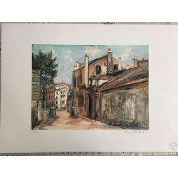 Maurice Utrillo Lithografie off set 50x70 cm gecertificeerd