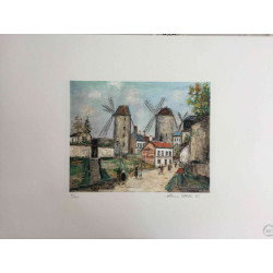 Maurice Utrillo Lithografie off set 50x70 cm gecertificeerd