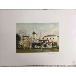 Maurice Utrillo Litografía off set 50x70 cm certificada