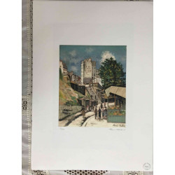 Maurice Utrillo Litografía off set 50x70 cm certificada