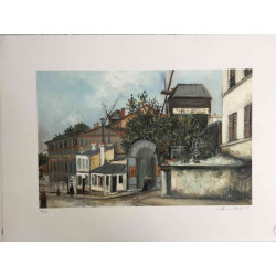 Maurice Utrillo Litografía off set 50x70 cm certificada