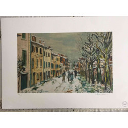 Maurice Utrillo Litografía off set 50x70 cm certificada