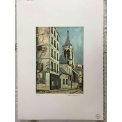 Maurice Utrillo Litografía off set 50x70 cm certificada