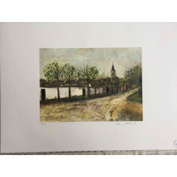 Maurice Utrillo Litografía off set 50x70 cm certificada