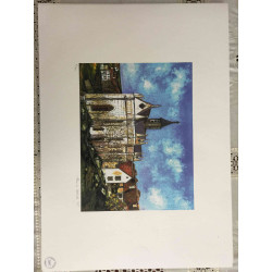 Maurice Utrillo Litografía off set 50x70 cm certificada