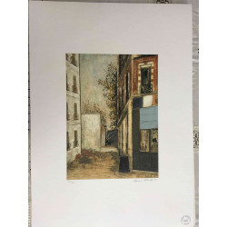 Maurice Utrillo Lithografie off set 50x70 cm gecertificeerd