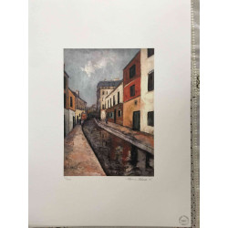 Maurice Utrillo Lithografie off set 50x70 cm gecertificeerd