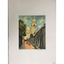 Maurice Utrillo Litografía off set 50x70 cm certificada