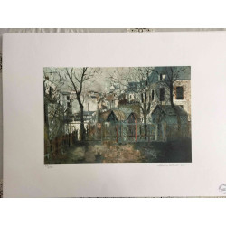 Maurice Utrillo Lithografie off set 50x70 cm gecertificeerd