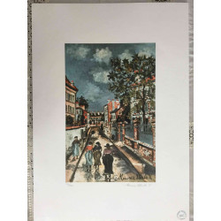 Maurice Utrillo Lithografie off set 50x70 cm gecertificeerd