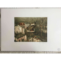 Maurice Utrillo Lithografie off set 50x70 cm gecertificeerd