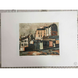 Maurice Utrillo Lithografie off set 50x70 cm gecertificeerd