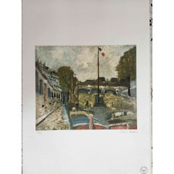 Maurice Utrillo Litografía off set 50x70 cm certificada