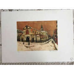 Maurice Utrillo Lithografie off set 50x70 cm gecertificeerd