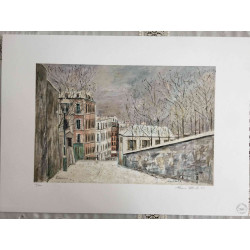 Maurice Utrillo Lithografie off set 50x70 cm gecertificeerd