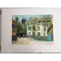 Maurice Utrillo Litografía off set 50x70 cm certificada