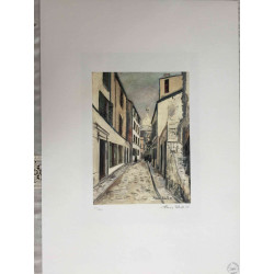 Maurice Utrillo Lithografie off set 50x70 cm gecertificeerd