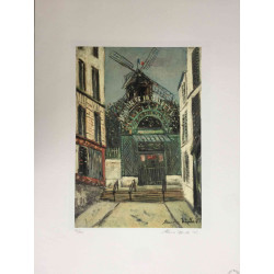 Maurice Utrillo Lithografie off set 50x70 cm gecertificeerd
