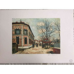 Maurice Utrillo Lithografie off set 50x70 cm gecertificeerd