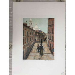 Maurice Utrillo Litografía off set 50x70 cm certificada