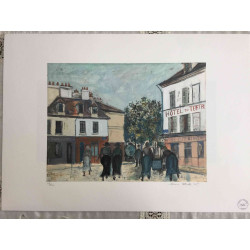 Maurice Utrillo Litografía off set 50x70 cm certificada