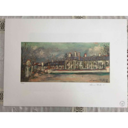 Maurice Utrillo Litografía off set 50x70 cm certificada
