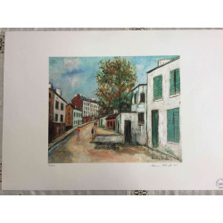 Maurice Utrillo Litografía off set 50x70 cm certificada