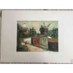 Maurice Utrillo Lithografie off set 50x70 cm gecertificeerd