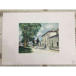 Maurice Utrillo Lithografie off set 50x70 cm gecertificeerd