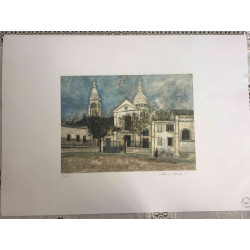 Maurice Utrillo Litografía off set 50x70 cm certificada