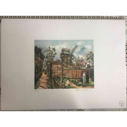 Maurice Utrillo Litografía off set 50x70 cm certificada