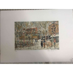 Maurice Utrillo Litografía off set 50x70 cm certificada