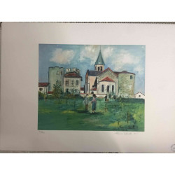 Maurice Utrillo Lithografie off set 50x70 cm gecertificeerd