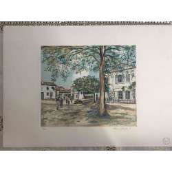 Maurice Utrillo Litografía off set 50x70 cm certificada