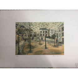Maurice Utrillo Lithografie off set 50x70 cm gecertificeerd