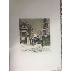 Maurice Utrillo Lithografie off set 50x70 cm gecertificeerd