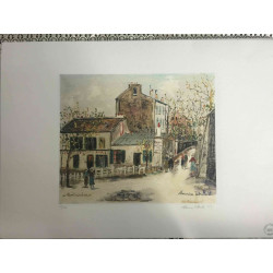 Maurice Utrillo Lithografie off set 50x70 cm gecertificeerd