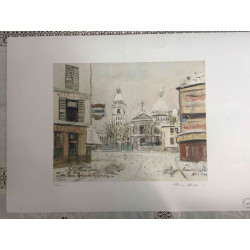 Maurice Utrillo Litografía off set 50x70 cm certificada