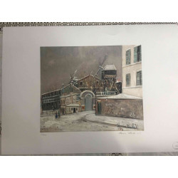 Maurice Utrillo Litografía off set 50x70 cm certificada