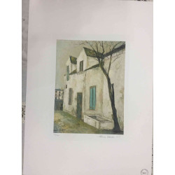 Maurice Utrillo Litografía off set 50x70 cm certificada