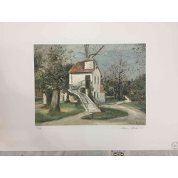 Maurice Utrillo Litografía off set 50x70 cm certificada
