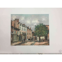 Maurice Utrillo Litografía off set 50x70 cm certificada