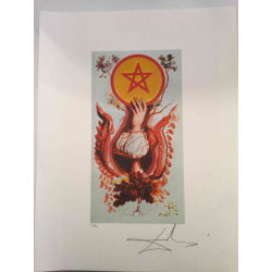 Salvador Dali  serie Tarocchi Litografia off set cm 50x70   certificata