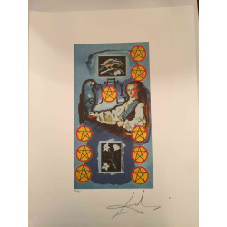 Salvador Dalí Serie Tarot Litografía off set 50x70 cm certificado